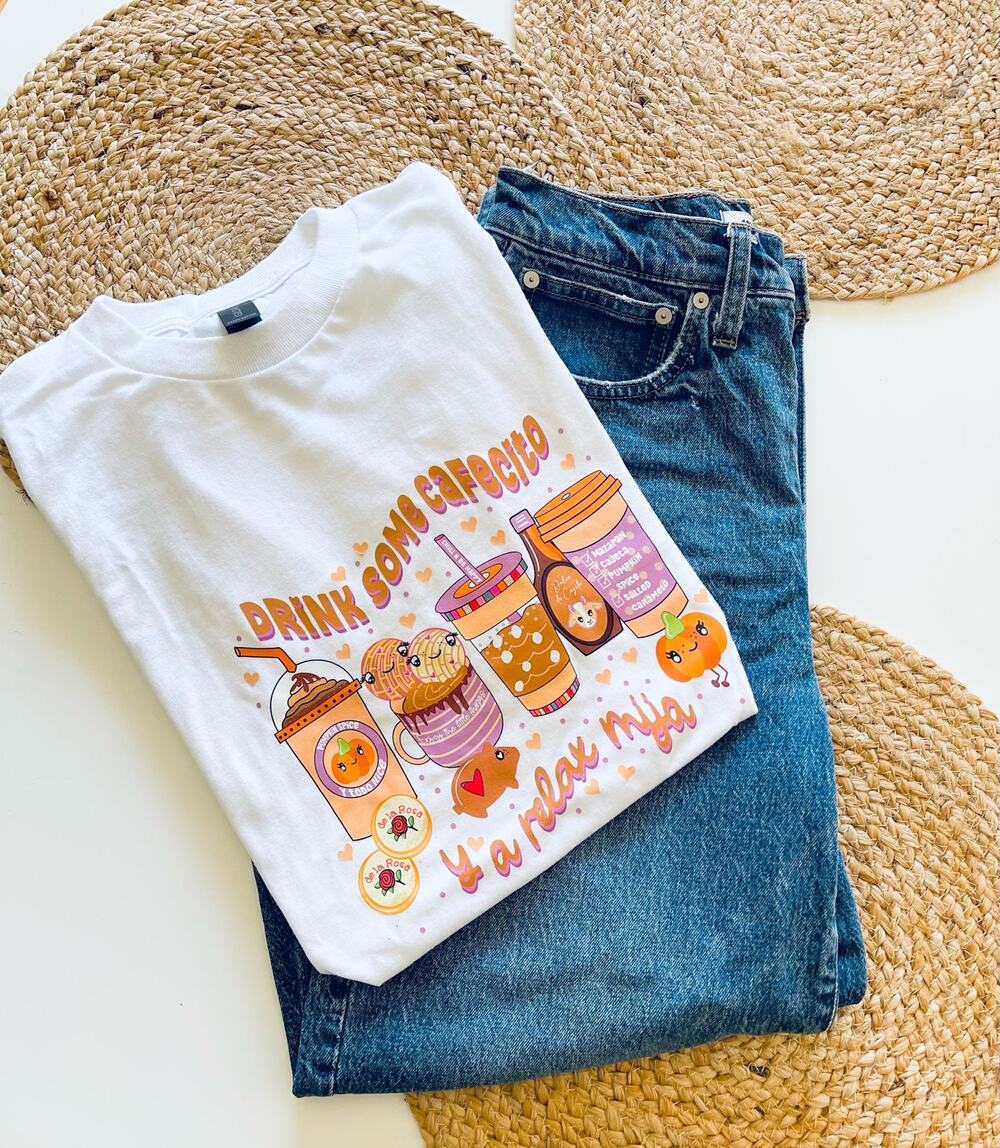 “Drink Some Cafecito ” Shirt NWOT